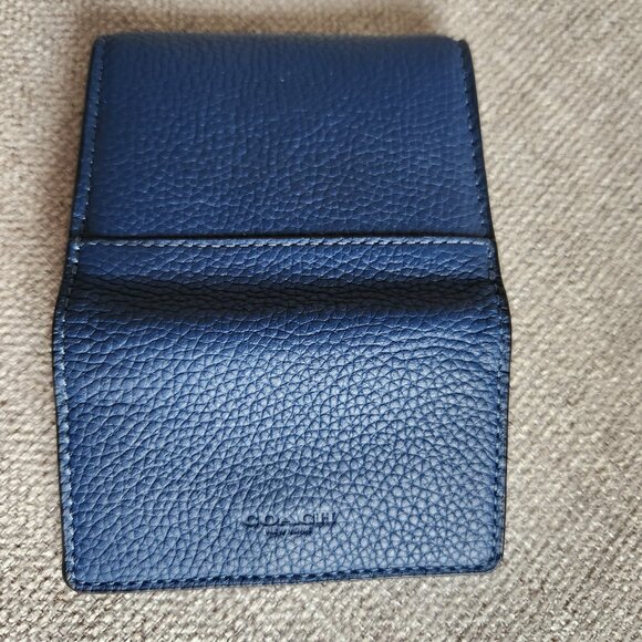 COACH Signature Stripe backpack navy/khaki like new F21928 with bonus wallet - Picture 16 of 16